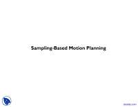Sampling Based Motion Planning - Advanced Robotics - Lecture Slides ...