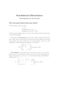 Non Spherical Disturbances - Econometrics - Lecture Notes