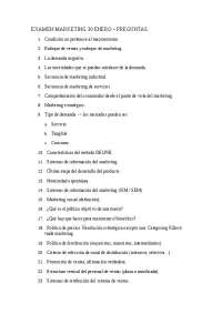 Preguntas examen Marketing 1º Comercio UCM