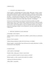 Criminología tema 1 - Apuntes de Criminología - Docsity