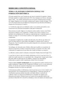 DERECHO CONSTITUCIONAL TEMA 1: EL ESTADO CONSTITUCIONAL Y SU - Apuntes ...