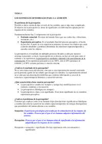 TEMA 1 LOS ESTIMULOS SENSORIALES PARA LA AUDICIÓN El prob