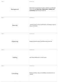 Exam 1 | MGMT 371 - PRINCIPLES OF MANAGEMENT - Docsity