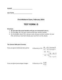 First Midterm Exam - Introduction to Microeconomics - Fall 2014 | EC ...