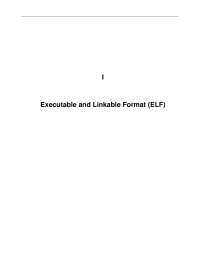 ELF Format - Executable and Linkable Format (ELF) - Docsity