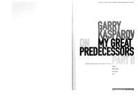 Garry Kasparov Meus Predecessores Volume 3 04 Livro De Xadrez Docsity