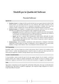 Modelli per la Qualità del Software - Riassunto