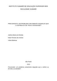 Preconceito: Um Problema de Quem Sofre ou de Toda a Sociedade?