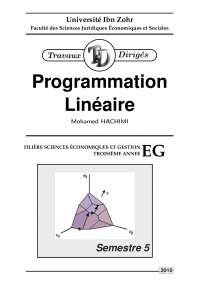 Notes sur la programmation linéaire - Docsity