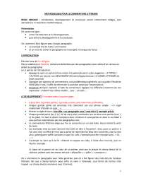 Notes Sur La Methodologie Pour Le Commentaire Litteraire Docsity