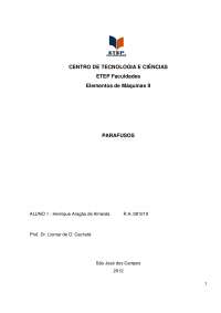 ED - Parafuso -Elementos de Máquinas