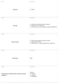 Terminology and Grammar: Understanding Words, Meaning, and Syntax