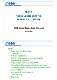 Redes locais sem fio (WI-FI)