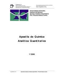 00688 - Apostila de Química Analítica Quantitativa