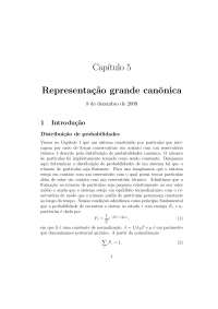 Representação Grande Canônica e Distribuição de Probabilidade