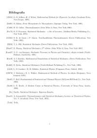 Bibliografia de Livros Importantes em Estatística e Termodinâmica Física