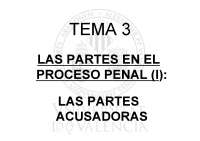 TEMA 3 LAS PARTES EN EL PROCESO PENAL (I LAS PARTES ACUSADORAS ...