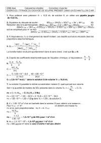 Chimie - exercices sur le titrage du dioxyde de soufre présent dans un ...
