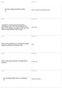 Final exam prep -Exam 2 | BLD 434 - Clinical Immunology