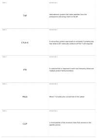 Immunology Terms and Definitions