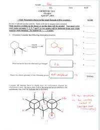 Final Exam 4 with Solutions - Modern Organic Chemistry I | CHEM 2211 ...