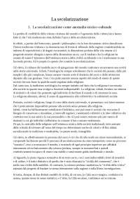 La secolarizzazione Docsity