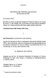 Sentencias europeas para instituciones - Apuntes de Derecho Civil - Docsity