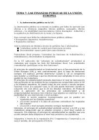 Las finanzas públicas de la Unión Europea