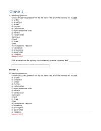 Quiz 1 with Answers | Principles of Biochemistry | BCH 361