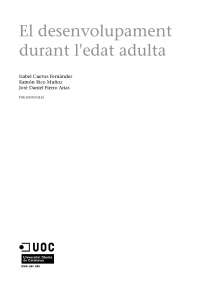 EL DESENVOLUPAMENT EN L'EDAT ADULTA
