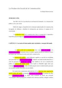 La Producción Social de la Comunicación