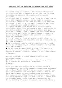 La gestione collettiva del risparmio