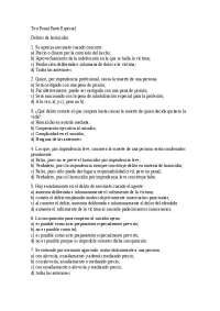Tests de Derecho Penal Parte Especial con las Respuestas