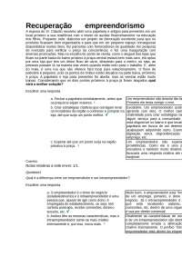 Recuperação empreendorismo