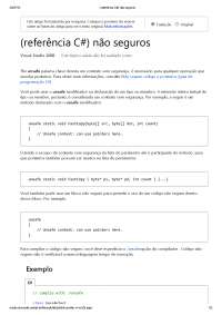 Utilização do palavra-chave 'unsafe' em C#