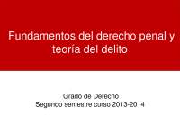 Fundamentos del derecho penal y teoría del delito - Apuntes de Derecho ...