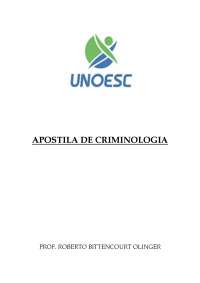 Criminologia - criminologia - apostila