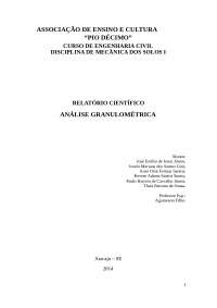 Relatório de Mecânica dos Solos 1