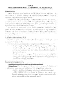 Introducción a la Criminología - Tema 3 - Apuntes de Criminología - Docsity