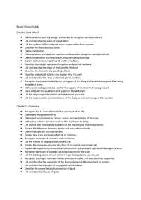 Describe the Levels of the Organization - Study Guide | BIO 201 (LAB)