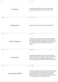 Quiz 3 | HIST 2030 - Tennessee History - Docsity