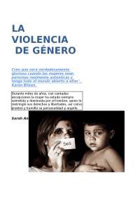 La violencia de género - Apuntes de Teoría del Derecho - Docsity