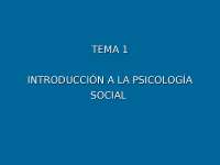 Introduccion a la psicologia tema 1 - Apuntes de Psicología Social ...