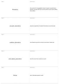 Phonetics MIDTERM LIN 401 | LIN 401 - Introduction to Linguistics