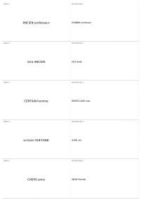 Glossary of Terms for a French Professor's Old Lecture