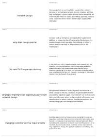 exam 3-logistics | MKT 3323 - International Logistics