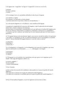 Test tema 1 Lingüística general