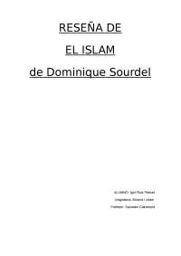 reseña de sourdel