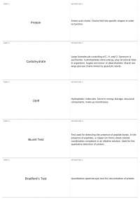 Cumulative Knowledge Exam Review | BS 171 - Cell and Molecular Biology Lab