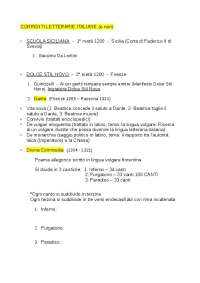 Cronologia correnti letterarie italiane e non 1200-1950